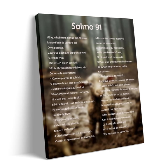 Salmo 91 En Español Para Pared, Psalm 91 Wall Art, Cuadros Cristianos Para Pared En Español, Christian Wall Decor In Spanish, Decoraciones Para Cuartos