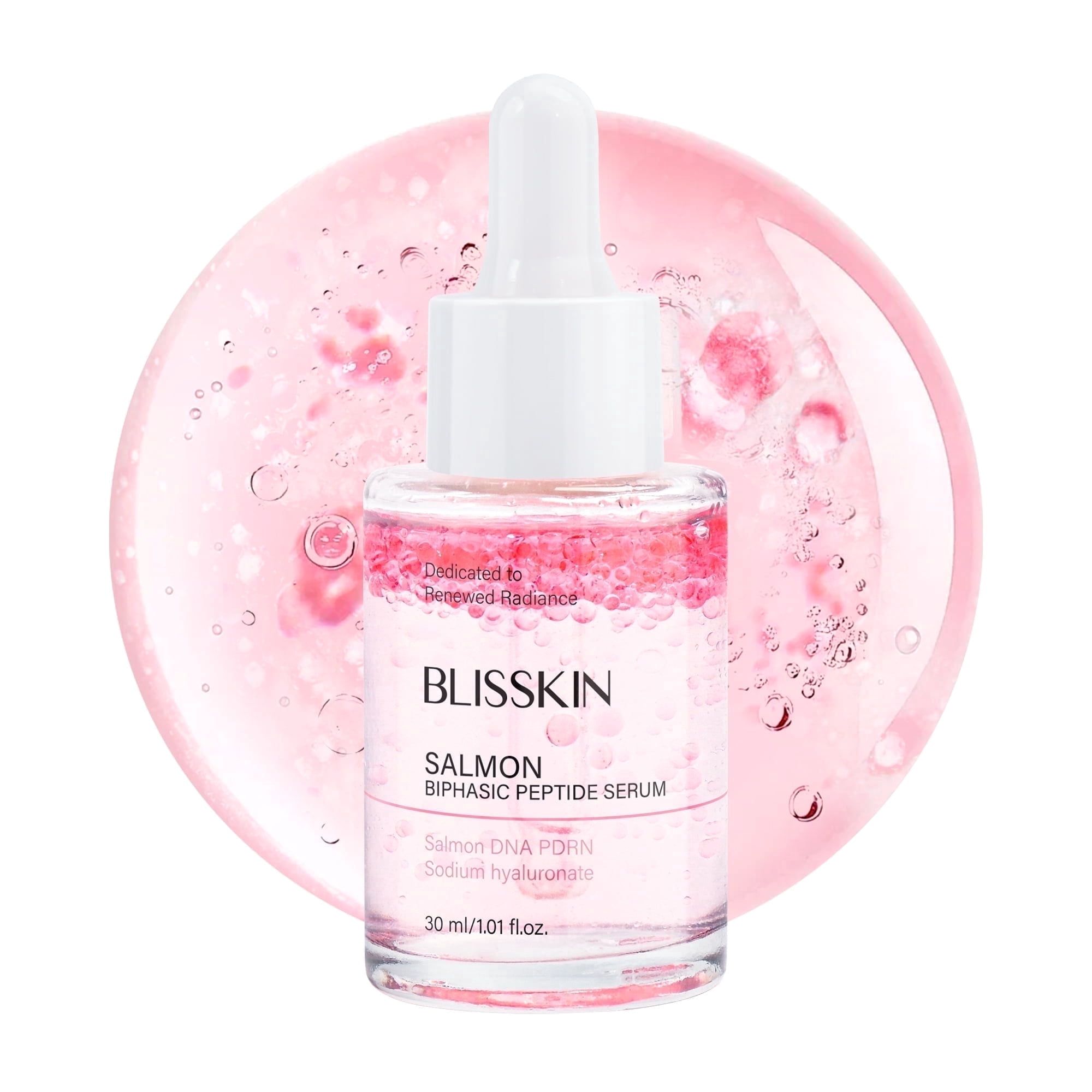 Salmon Biphasic Peptide Facial Serum A lightweight, Fast-Absorbing Formula With Peptide, Niacinamide, and Salmon DNA PDRN To Hydrate Skin, Improve Uneven tone, 