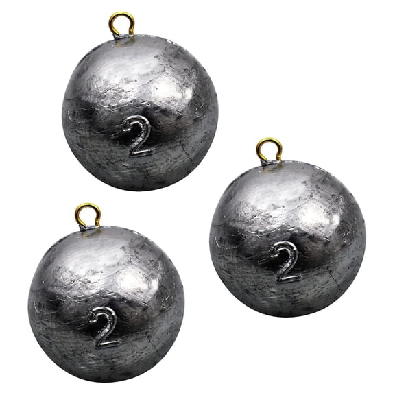 Salmon Cannonball Weight Lead Downrigger Sinker 3 Pack Vinyl Coated 2lbs Each