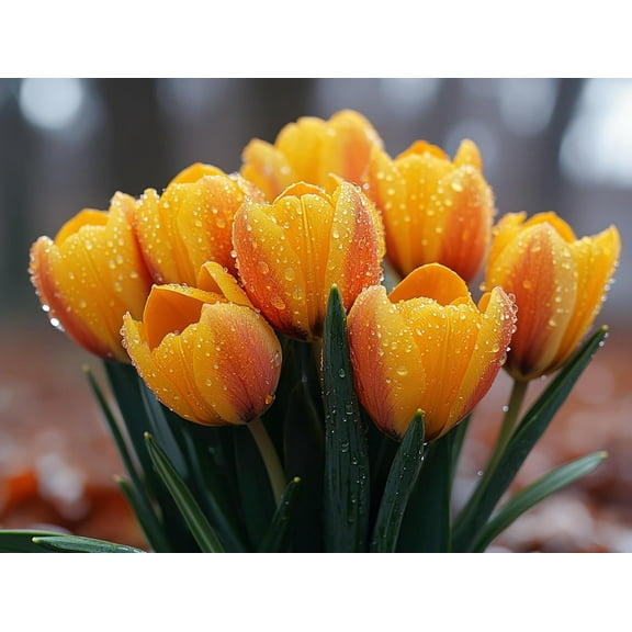 Salmon Crush Tulip Bulbs for Planting - Colorful New Hybrid is Sure to Catch Attention, Top Size Bulbs, Perennial Flowers (5 Bulbs)