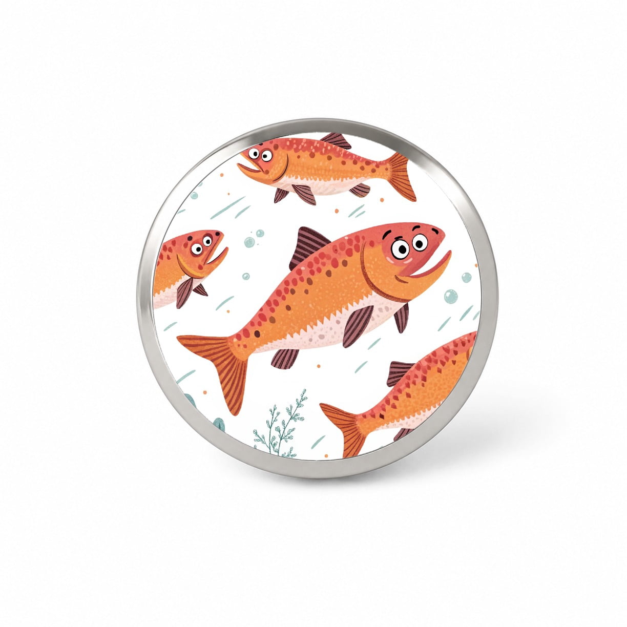 Salmon Fish Fishing Cute Backpack Hat Novelty Lapel Pin - Walmart.com