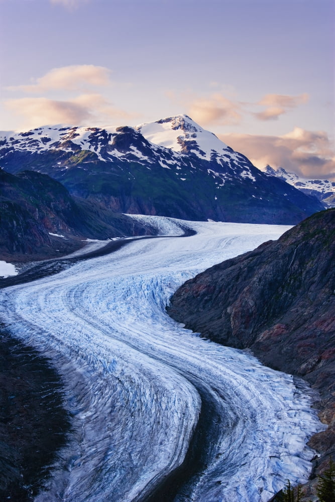 Salmon Glacier At Sunset Northern British Columbia Canvas Art - Yves Marcoux Design Pics (22 x 34)
