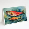thumbnail image 1 of Salmon Greeting Cards Pack of 8 7 in x 5 in, 1 of 3