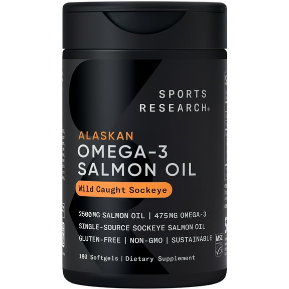 Salmon Oil Wild Alaskan Sockeye 1250mg MSC-C-55162 (180 softgels)