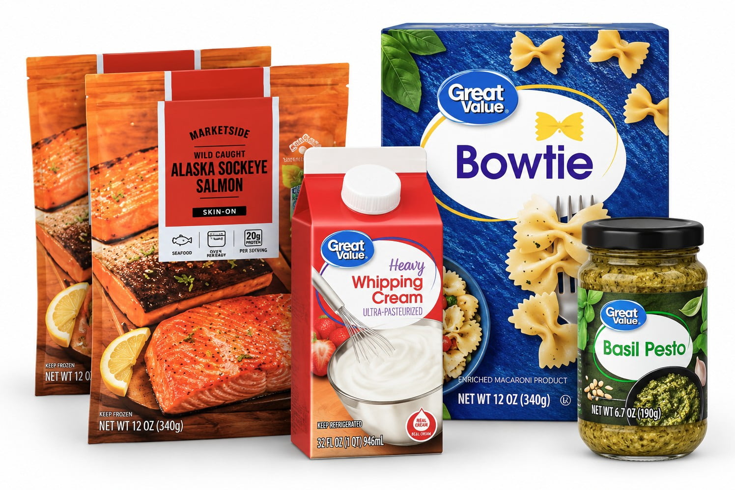 Salmon Pesto Pasta Dinner Bundle for 4 - Walmart.com