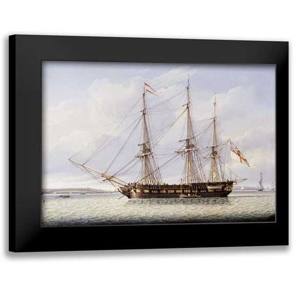 Salmon, Robert 14x11 Black Modern Framed Museum Art Print Titled - Sloop on The Mersey
