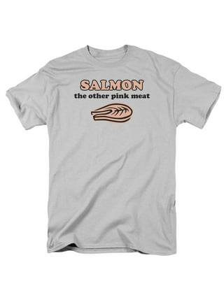  Follow the Action King Salmon Slammin Sammy's Two-Sided 100%  Cotton Short Sleeve Fishing T-Shirt (X-Large, Black) : Clothing, Shoes &  Jewelry