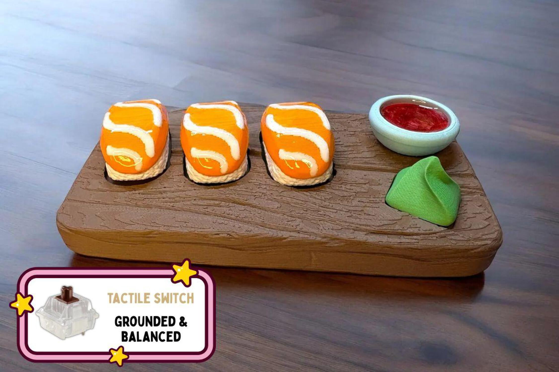 Salmon Sushi Appetizer Clicker Fidget