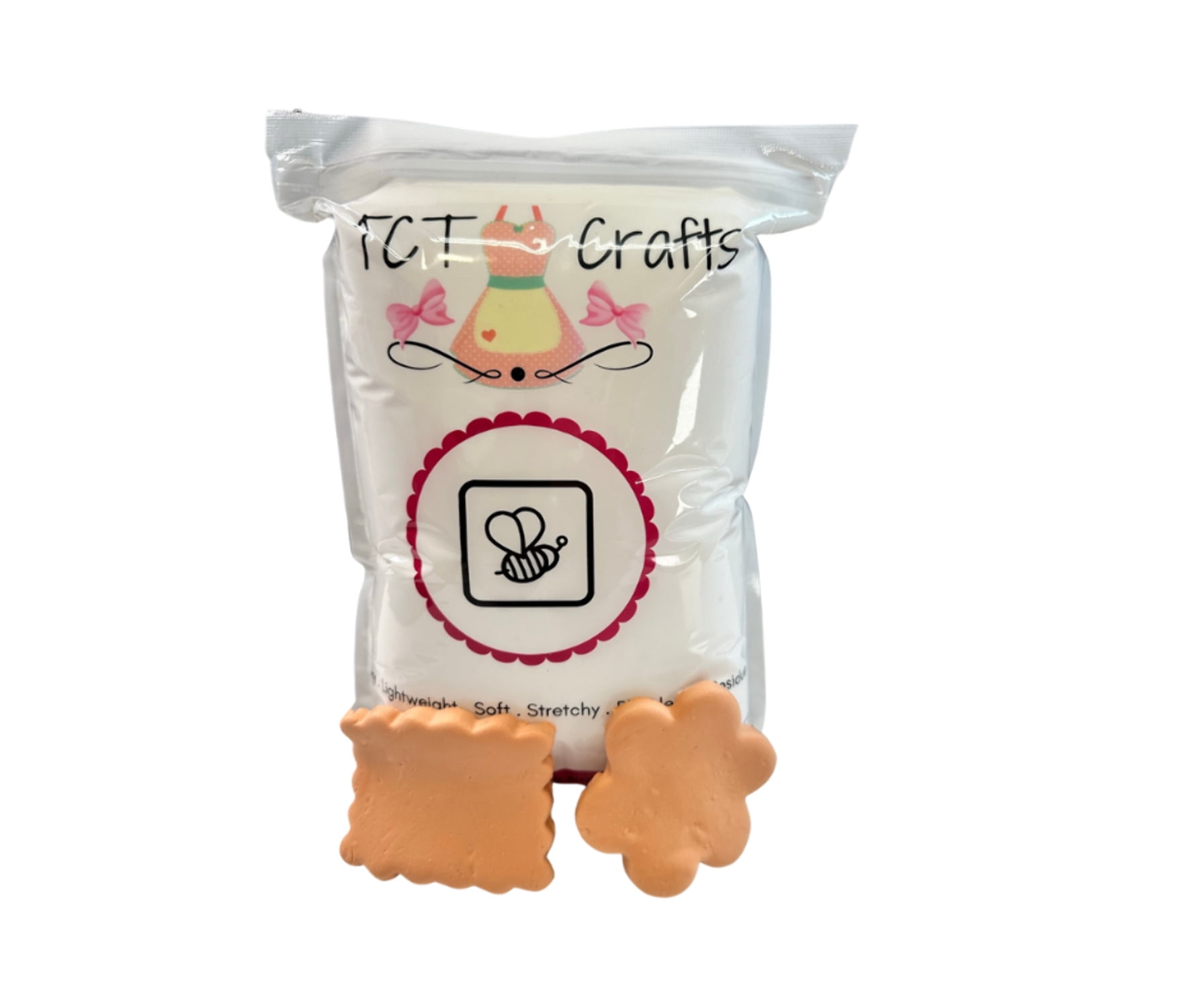 Salmon/Tan Brown Air Dry Lightweight Foam Clay