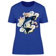 thumbnail image 1 of Salmon With Sakura Flower   T-Shirt Women -Image by Shutterstock, Female Medium, 1 of 2