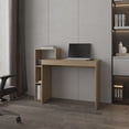 thumbnail image 1 of Salomé Computer Desk with Open Storage, Natural Oak Finish Writing Desk with 3-Tier Shelves for Home Office, Compact Workstation, 1 of 8
