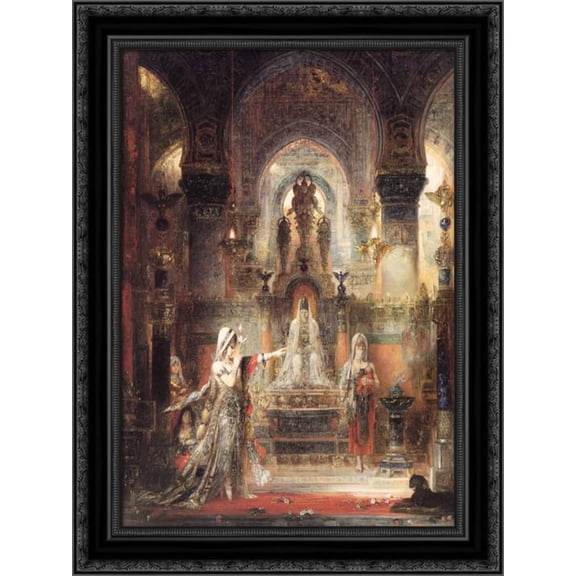 Salom? Dancing before Herod 19x24 Black Ornate Wood Framed Canvas Art by Moreau, Gustave
