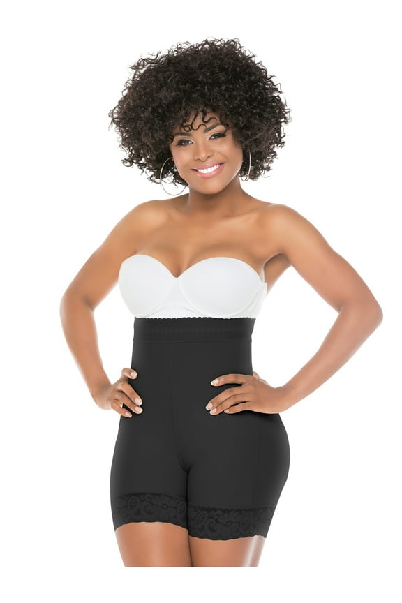 Salome 0218 Fajas Colombianas Reductoras Butt Lift Underwear Shapewear Shorts for Women Black S