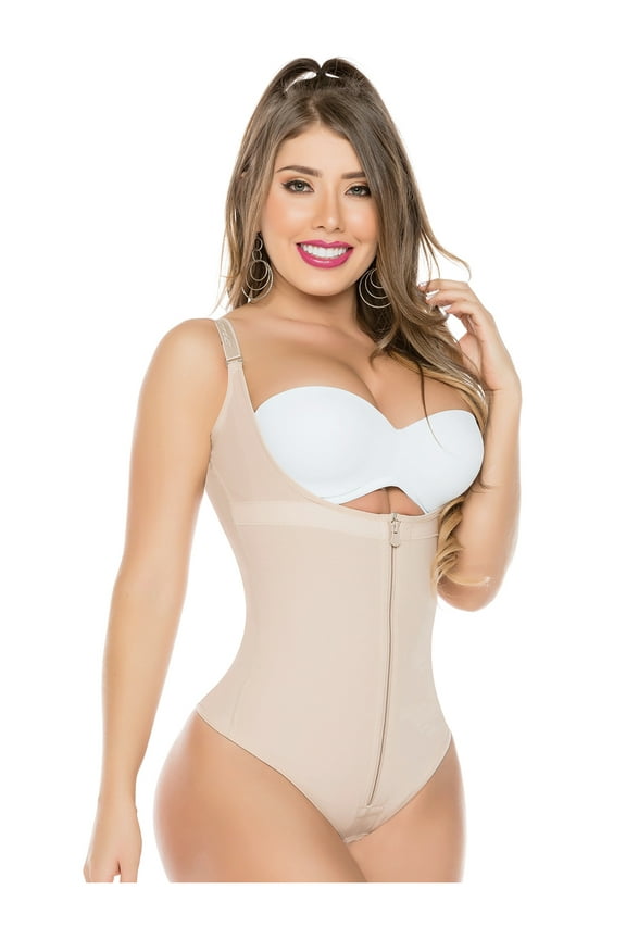 Salome 0351 Fajas Colombianas Reductoras Tummy Control Body Shaper for Women Beige 2XL