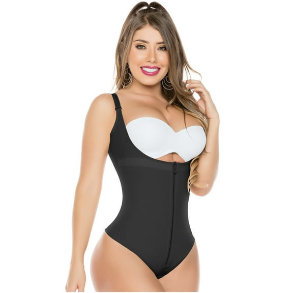 Salome 0351 Fajas Colombianas Reductoras Tummy Control Body Shaper for Women Black XL