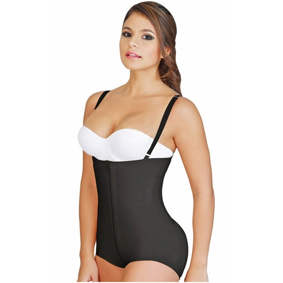 Salome 0414 Fajas Colombianas Reductoras Strapless Butt Lifter Shapewear for Women Black S