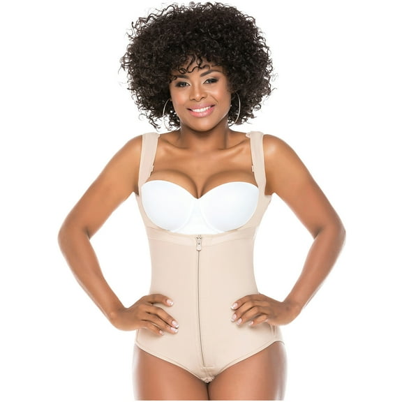 Salome 0419 Fajas Colombianas Reductoras Butt Lift Panty Girdle Bodysuit for Women Beige XL