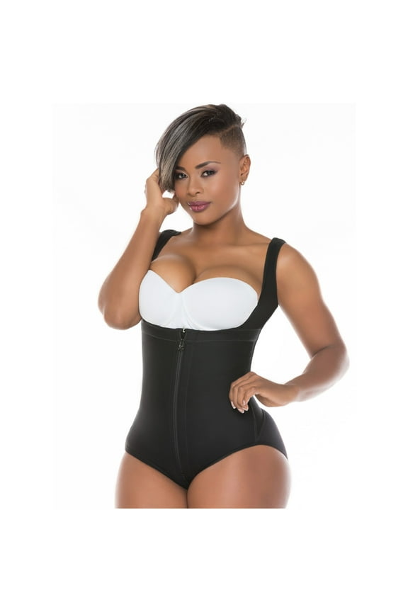 Salome 0419 Fajas Colombianas Reductoras Butt Lift Panty Girdle Bodysuit for Women Black M