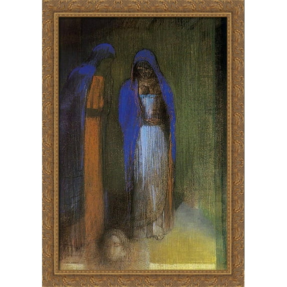 Salome 28x40 Large Gold Ornate Wood Framed Canvas Art by Odilon Redon