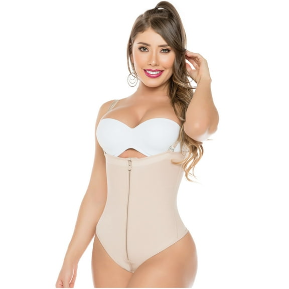 Salome Fajas Colombianas Reductoras Moldeadoras Tummy Tuck Open Bust Body Shaper Thong Bodysuit Girdle for Woman Faja Tipo Tanga para Uso Diario
