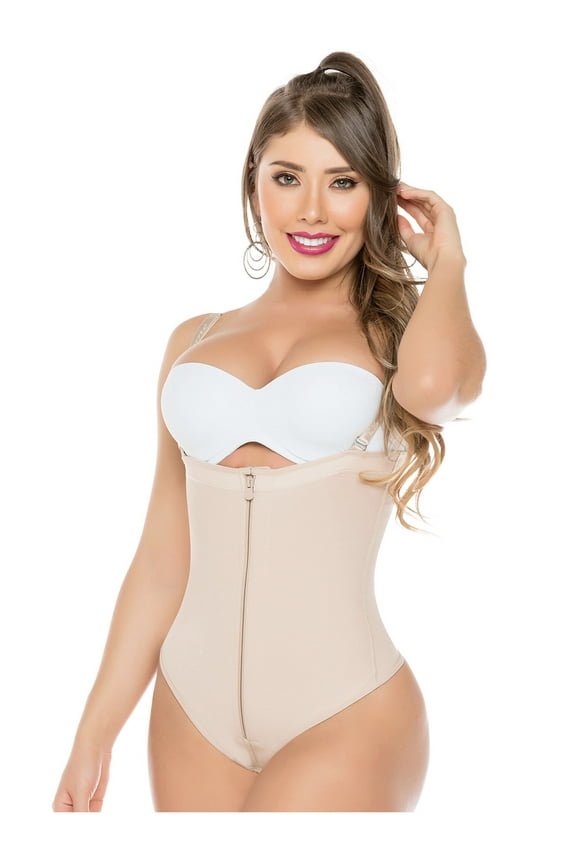 Salome Fajas Colombianas Reductoras Moldeadoras Tummy Tuck Open Bust Body Shaper Thong Bodysuit Girdle for Woman Faja Tipo Tanga para Uso Diario