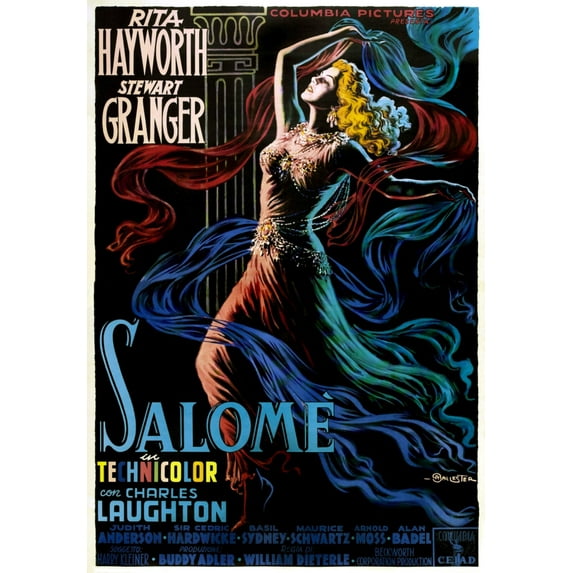 Salome Rita Hayworth On Italian Poster Art 1953. Movie Poster Masterprint (24 x 36)