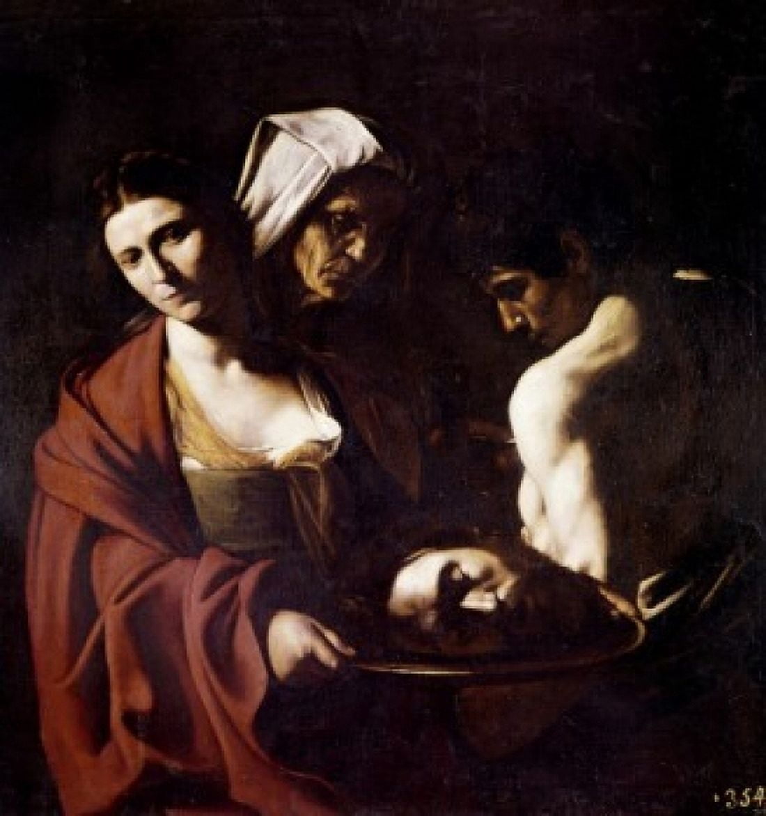 Salome with head of John The Baptist by Michelangelo Caravaggio 1571-1610 Canvas Art - Michelangelo Caravaggio (24 x 36)
