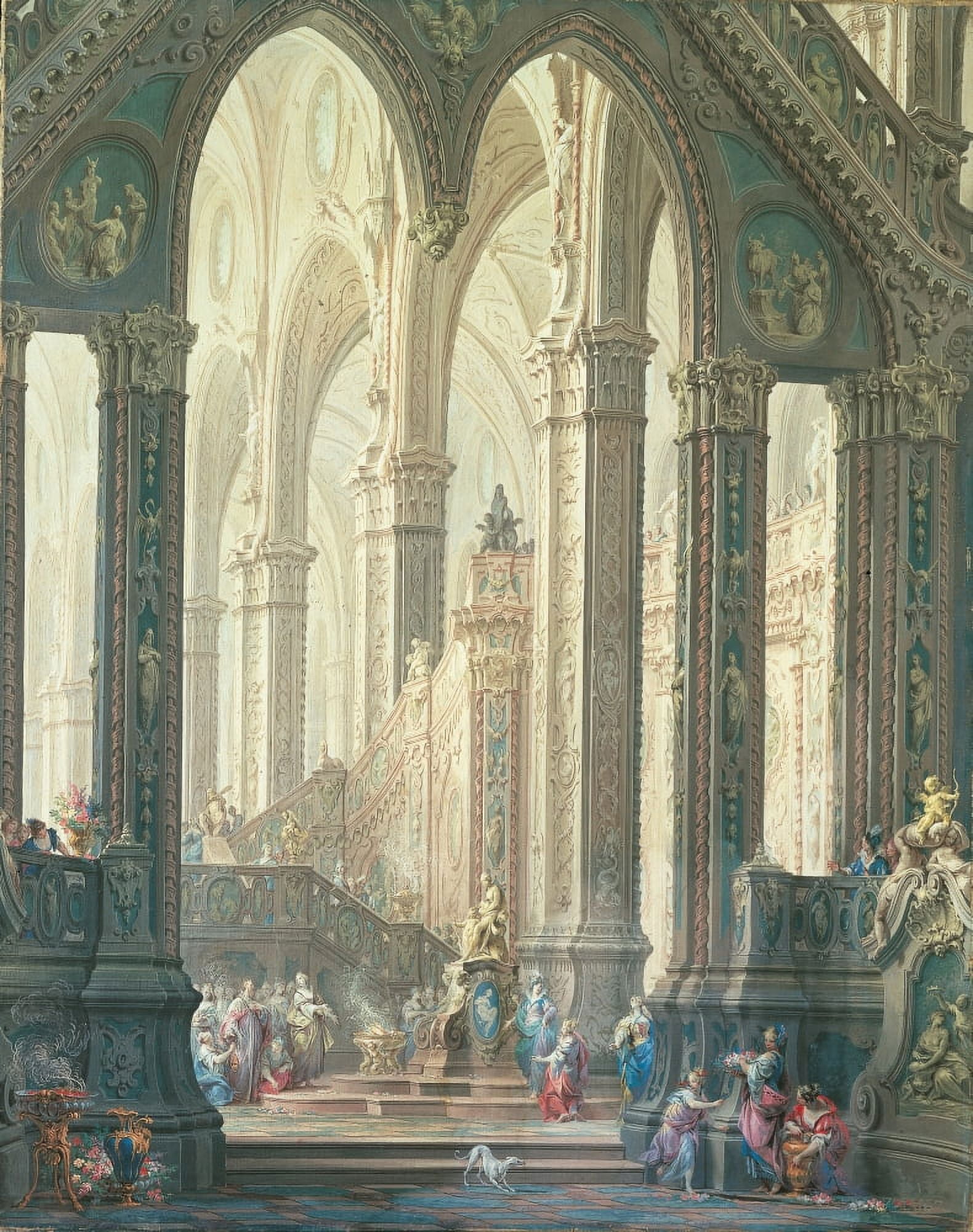 Salomon Burning Incense Before The Idols Canvas Art - (24 x 36)