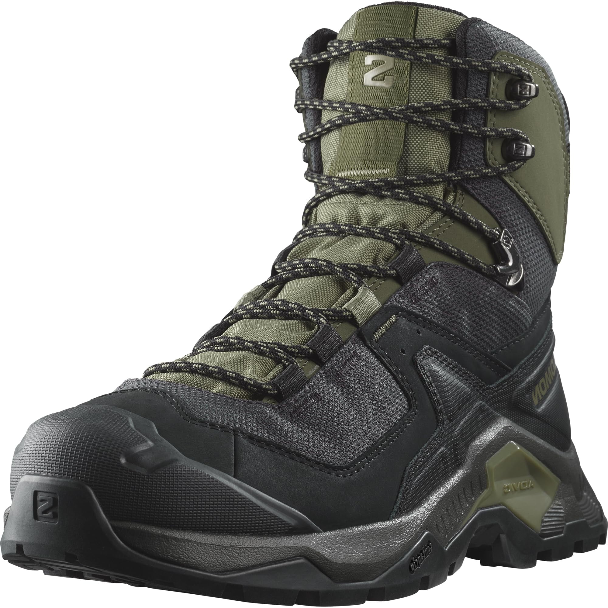(取寄) サロモン メンズ クエスト エレメント Gtx Salomon men Salomon Quest Element GTX Black/Deep Lichen Green/Olive Night Salomon Men's QUEST ELEMENT GORE-TEX Leather Hiking Boots for Men