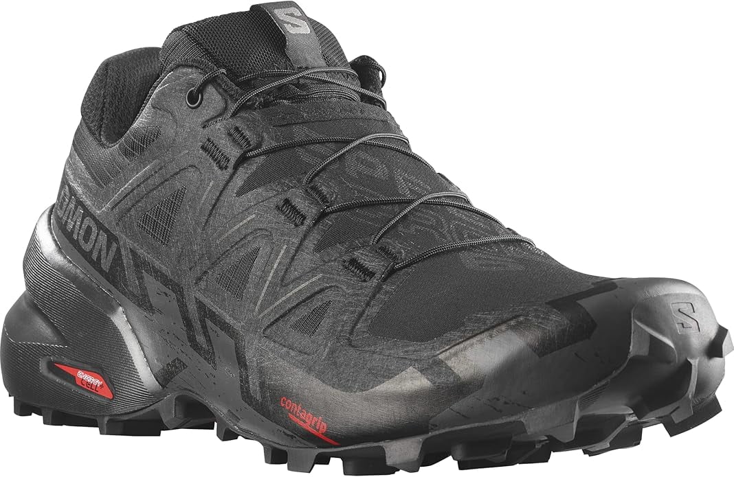 NEW SALOMON men\'s speedcross 6 gtx trail running shoe in black/black phantom SALOMON SPEEDCROSS 6 GTX (Men main image 3
