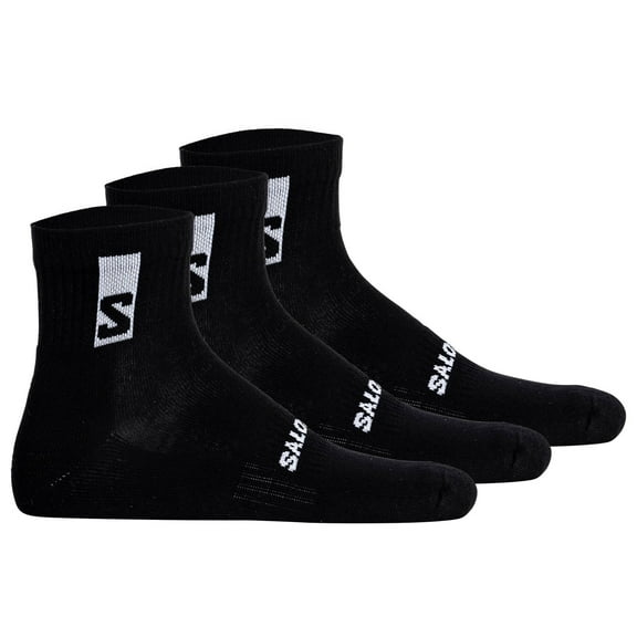 Salomon Unisex Socks Cotton Black 3-5.5 Uk