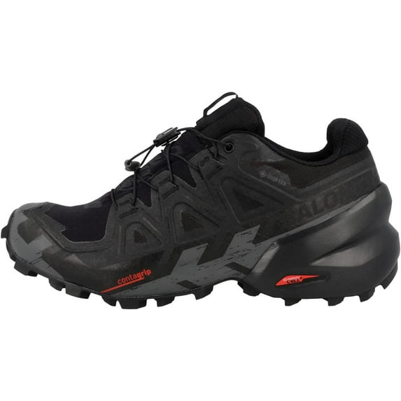 Salomon Women's Speedcross 6 Gore-Tex Trail Running Shoes, Black/Black/Phantom, Size 7.5