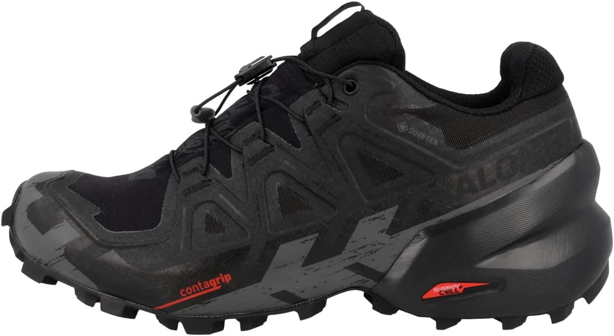 Salomon Women's Speedcross 6 Gore-Tex Trail Running Shoes, Black/Black/Phantom, Size 8