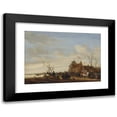 thumbnail image 1 of Salomon van Ruysdael 14x11 Black Modern Framed Museum Art Print Titled - Drawing the Eel (Early 1650s), 1 of 5