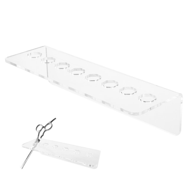 Salon Acrylic Scissors Holder Rack MultiSlot Shear Holder Hairdresser
