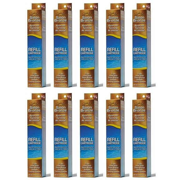 Salon Bronze Airbrush Tanning System Refill XL 4.5 Oz 10 Pack Bulk
