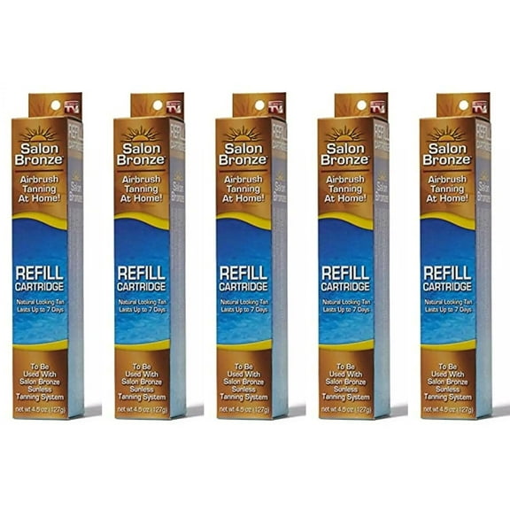 Salon Bronze Airbrush Tanning System Refill XL 4.5 Oz 5 Pack Bulk