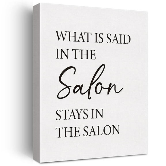 Salon Canvas Wall Art - 'What is Said in the Salon' Beauty Decor Framed Ready to Hang