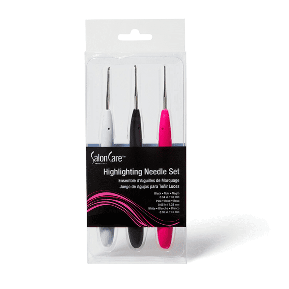 Salon Care Highlighting Needles - Reusable & Easy to Clean, 1mm, 1.25mm & 1.5mm