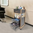thumbnail image 1 of Salon Cart Barber Trolley Barber Shop Tool Cabinet with Wheels, Salon Storage T, 1 of 12