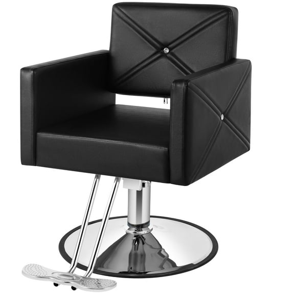 Salon Chair, Hair Chair, Salon Chair for Hair Stylist, Stylist Chair with Heavy Duty Hydraulic Pump, 360 Degrees Rolling Swivel Spa Beauty Equipment, Black