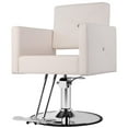 thumbnail image 1 of Salon Chair, Hair Chair, Salon Chair for Hair Stylist, Stylist Chair with Heavy Duty Hydraulic Pump, 360 Degrees Rolling Swivel Spa Beauty Equipment, White, 1 of 1