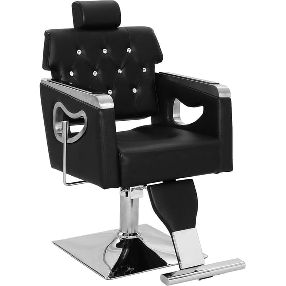 Salon Chair for Hair Stylists, Heavy Duty Hydraulic Barber Chair with 360 Swivel, Reclining Stylist Chair for Hairdressing, Beauty Spa, Max Load 330 Lbs