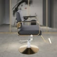 thumbnail image 1 of Salon Chair, Heavy-Duty Professional Barber Chair 440LBS Capacity, Hydraulic Height Adjustable 360° Swivel Styling Chair with Ergonomic PU Cushion & Electroplated Steel Frame, 1 of 12