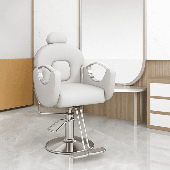 Salon Chair For Stylist,360 Degree Swivel Barber Chair With Adjustable Headrest & Reclining Backrest For Hair Cutting, Beauty Spa Styling Hairdressing Tattoo Equipment