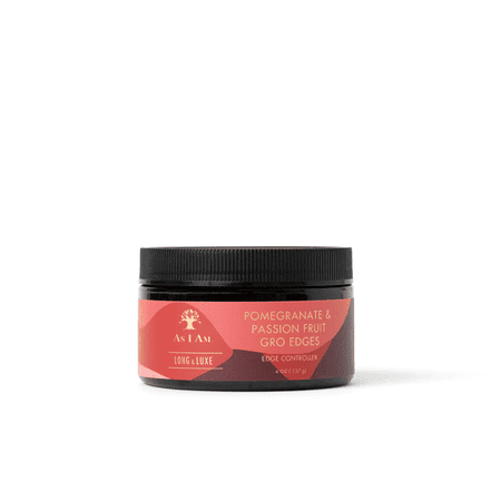 As I Am Long & Luxe Edge Control Gel – Firm Hold for Edges & Hairline – 4 oz (Pomegranate & Passion Fruit)