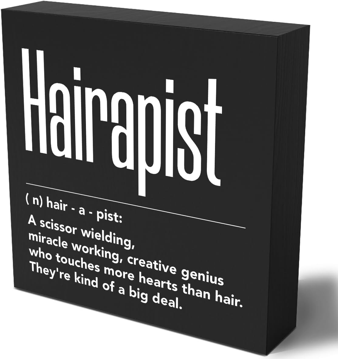 Salon Decor Wood Sign Desk Decor Rustic Hairapist Definition Black ...