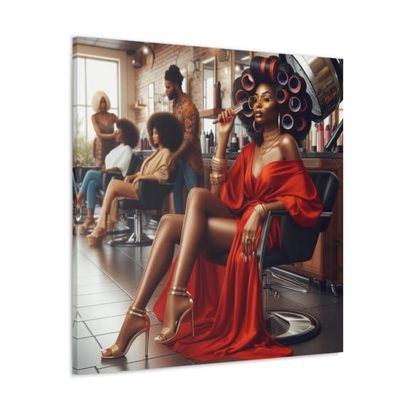 Salon Dryer with styling (Red dress w/roller)