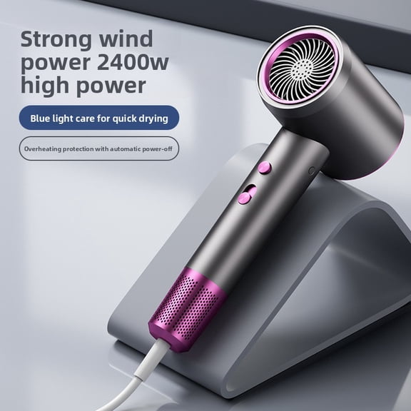 Salon-Grade High-Speed Hair Dryer - Constant Temperature Styler with 400M Negative Ions, Luminous White Shell for Radiant Shine, Quiet-Dry Tech