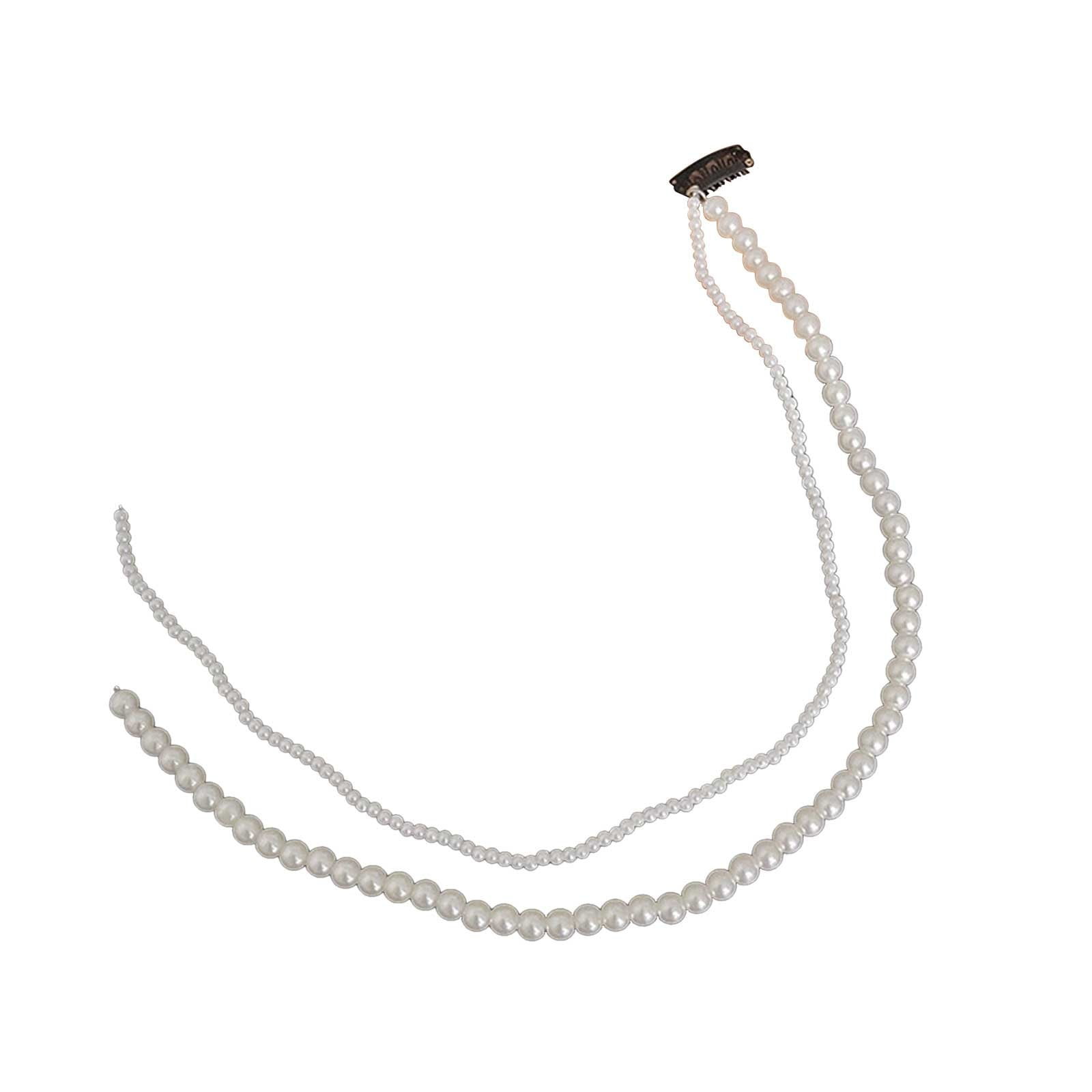 Salon Hair Clips Metal Pearl Tassels Hair Extension Clips Headdress Pin